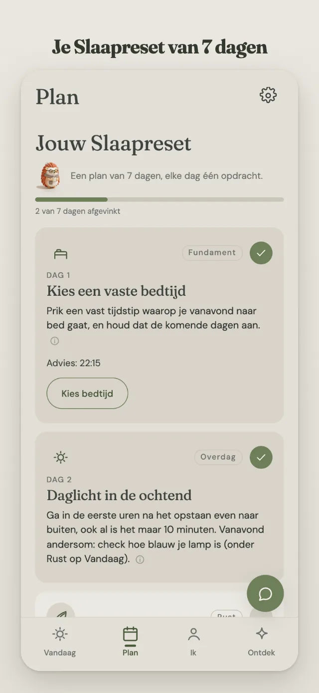 Je Slaapreset van 7 dagen