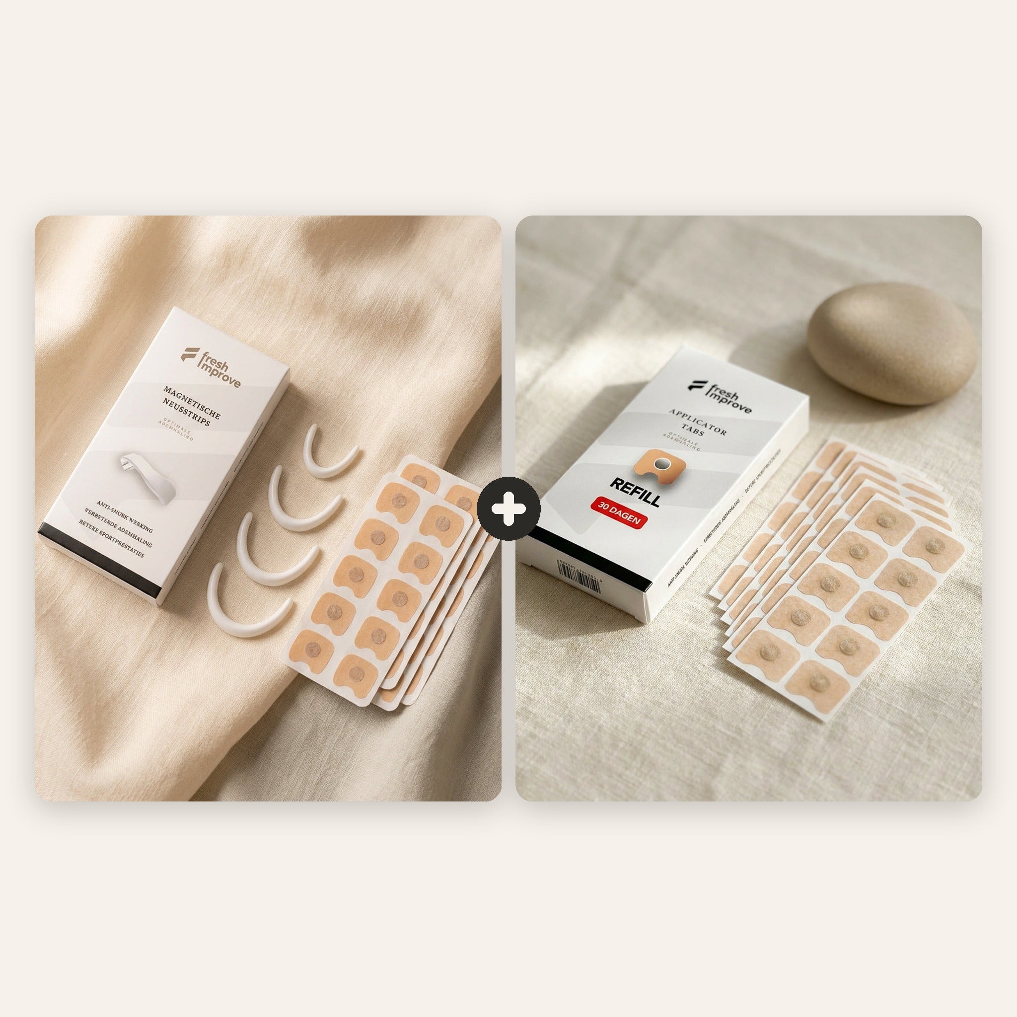 Slaap beter bundel: magnetische neusstrips starter set plus refill pack